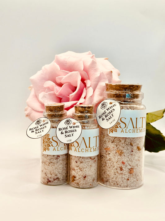 Rosé Wine & Roses Salt
